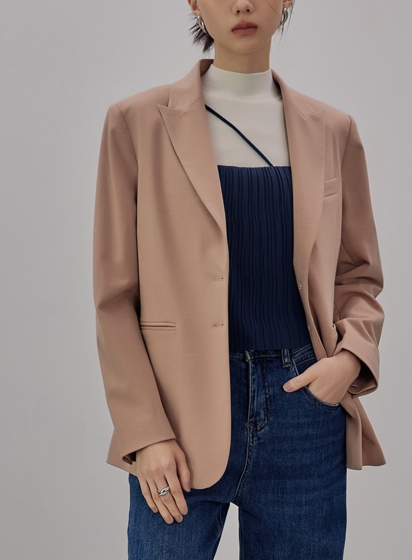 經典劍領細節西裝外套